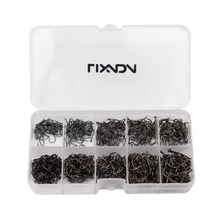 Lixada 600 шт./лот рыболовные джиг Крючки 3#-12#10 углеродистая сталь джиг крюк с отверстием Снасти Коробка для Pesca