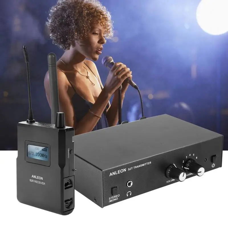 

For ANLEON S2 UHF Stereo Wireless Monitor System In-Ear System 670-680MHZ 100-240V