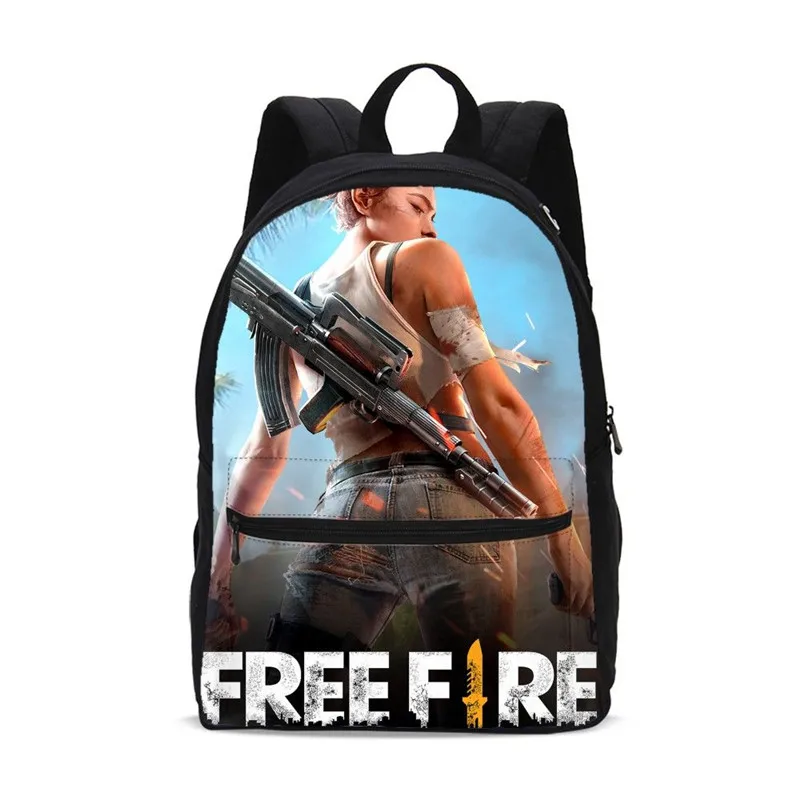 

Canvas Backpack For Men Women Fashion Luxury Harajuku Letter Free Fire 3D Printing Casual Daypack Travel Laptop Backpack Mochila