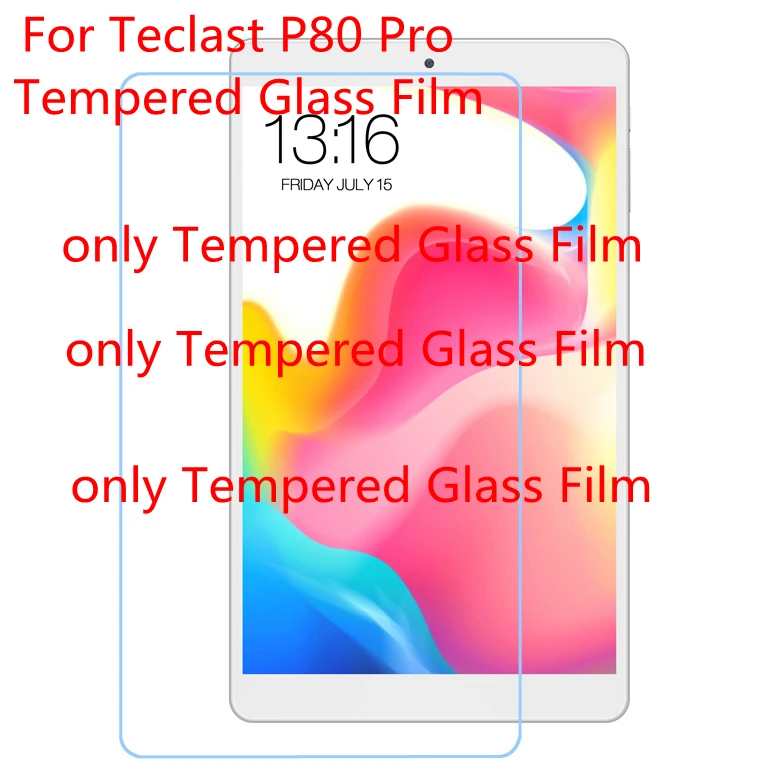 Закаленное стекло 9H Защита ЖК экрана для 8 дюймового Teclast P80 Pro твердость