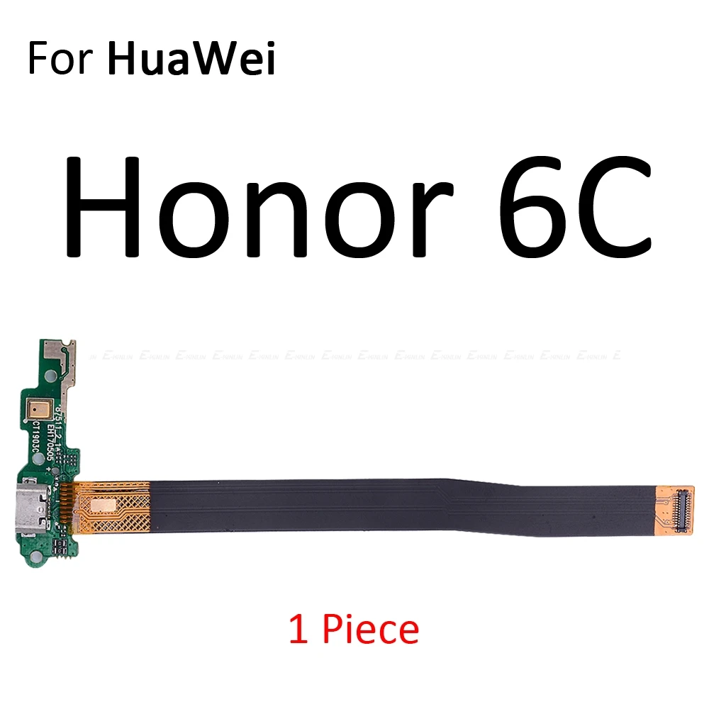 Разъем питания для зарядки, порт, док-станция, микрофон, гибкий кабель для HuaWei Honor Play 8A 7A 7C 7X7 S 6A 6C 6X 5C Pro - Цвет: For Honor 6C