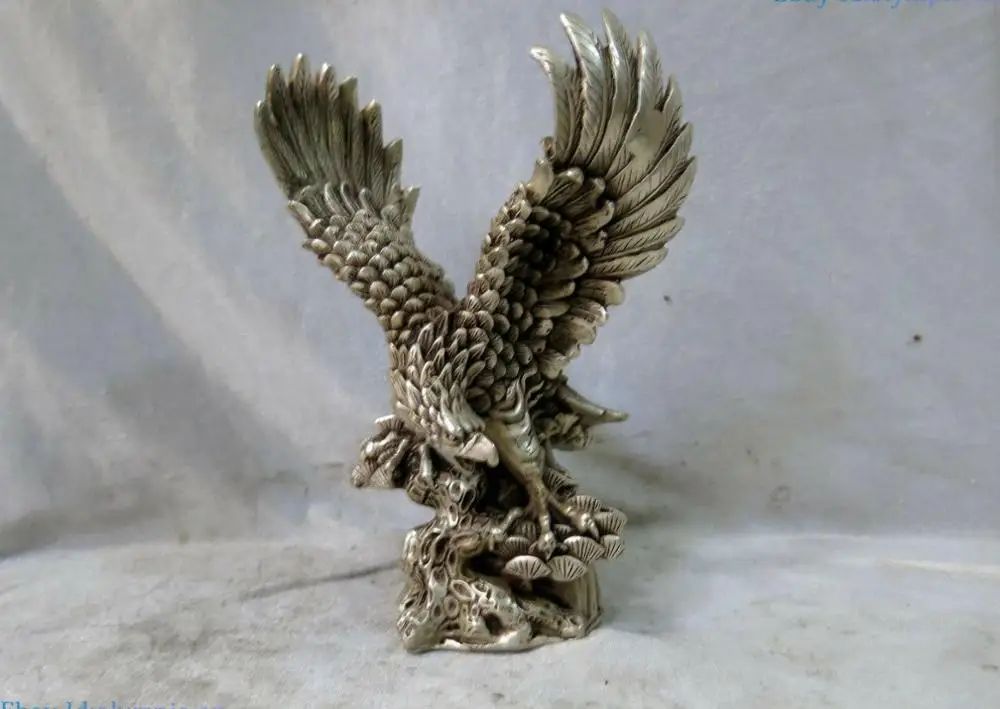 Скульптура из чистого серебра китайская резная статуя one's ambition eagle roc | Дом и сад