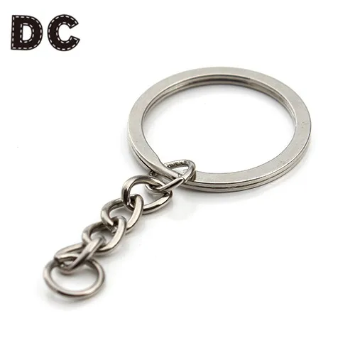 20/30 pcs/lot Key Chain Key Ring Bronze Rhodium Gold Color 28mm Long Round  Split Keyrings Keychain Jewelry Making Wholesale