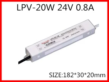 

20W 24V 0.8A LED constant voltage waterproof switching power supply IP67 Free Shipping LPV-20-24