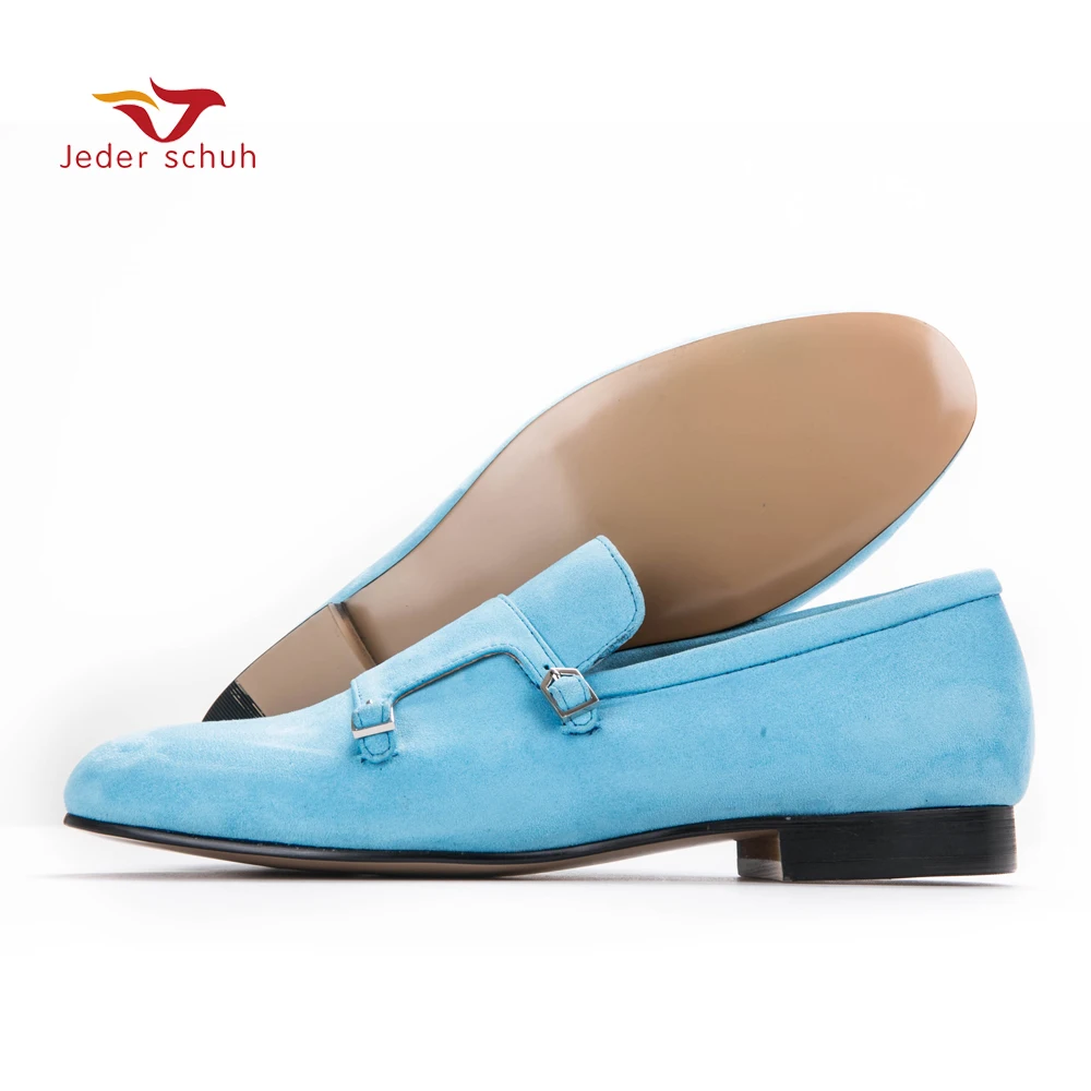 Men loafers fashion casual buckle design size cow suede shoes men flats wedding banquet and men