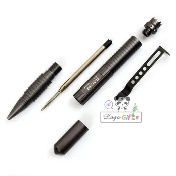 

3 colors Tactical Pen+writing pen with black ink,red and blue ink refills car accident defense +safety protection