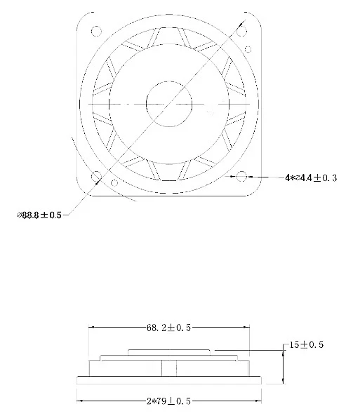 3-дюймовый 8Ohm 15 Вт ультра тонкий Сделай Сам спикер 79X88X15,5 мм 2 шт./лот