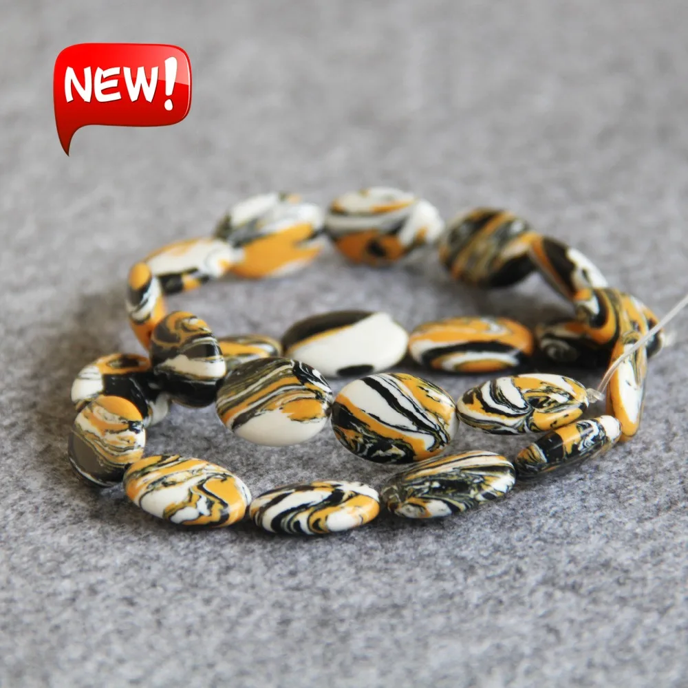 New For Necklace&ampBracelet 10*14mm Natural Tiger-stripe Turkey Stone Beads Accessory Parts DIY Howlite Loose Jewelry 15inch | Украшения и