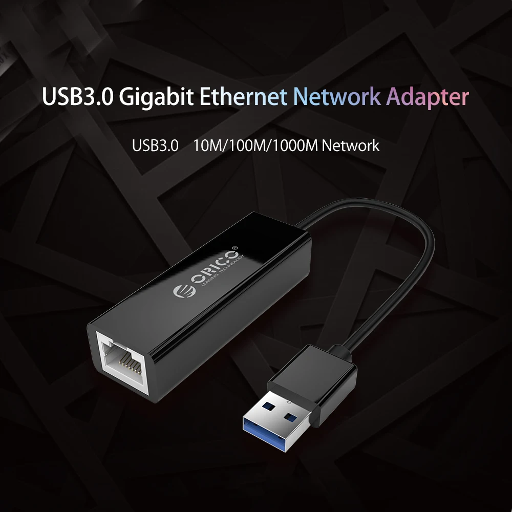 ORICO USB 3,0 Gigabit Ethernet адаптер USB к RJ45 10 м/100/1000 M Lan сетевая карта для Windows 10 8 8,1 7 XP Mac OS ноутбука черный