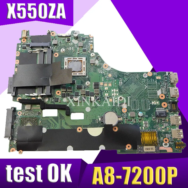 

XinKaidi X550ZA Laptop motherboard for ASUS X550ZA X550ZE X550Z X550 K550Z X555Z VM590Z original mainboard A8-7200P LVDS/EDP