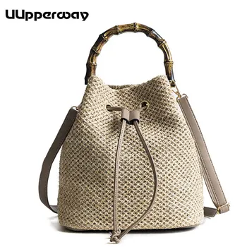 Retro Women Knitting Bucket Bags 2019 Summer Straw String Messenger Bag Female Casual Shoulder Bag Top Handle Tote Travel Khaki
Retro Women Knitting Bucket Bags 2019 Summer Straw String Messenger Bag Female Casual Shoulder Bag Top Handle Tote Travel Khaki