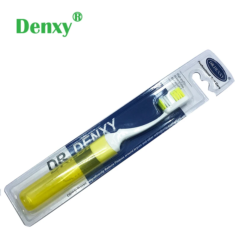 Denxy 6 pcs Adult Orthodontic Tooth Brushes  V Trim Soft Dental Toothbrush For Clean teeth with Dental Braces Travel Toothbrush