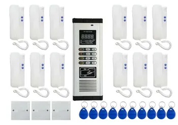

XinSiLu Press Direct dialing non-visual building intercom system 12-apartments audio door phone,,ID card&Password Unlocking