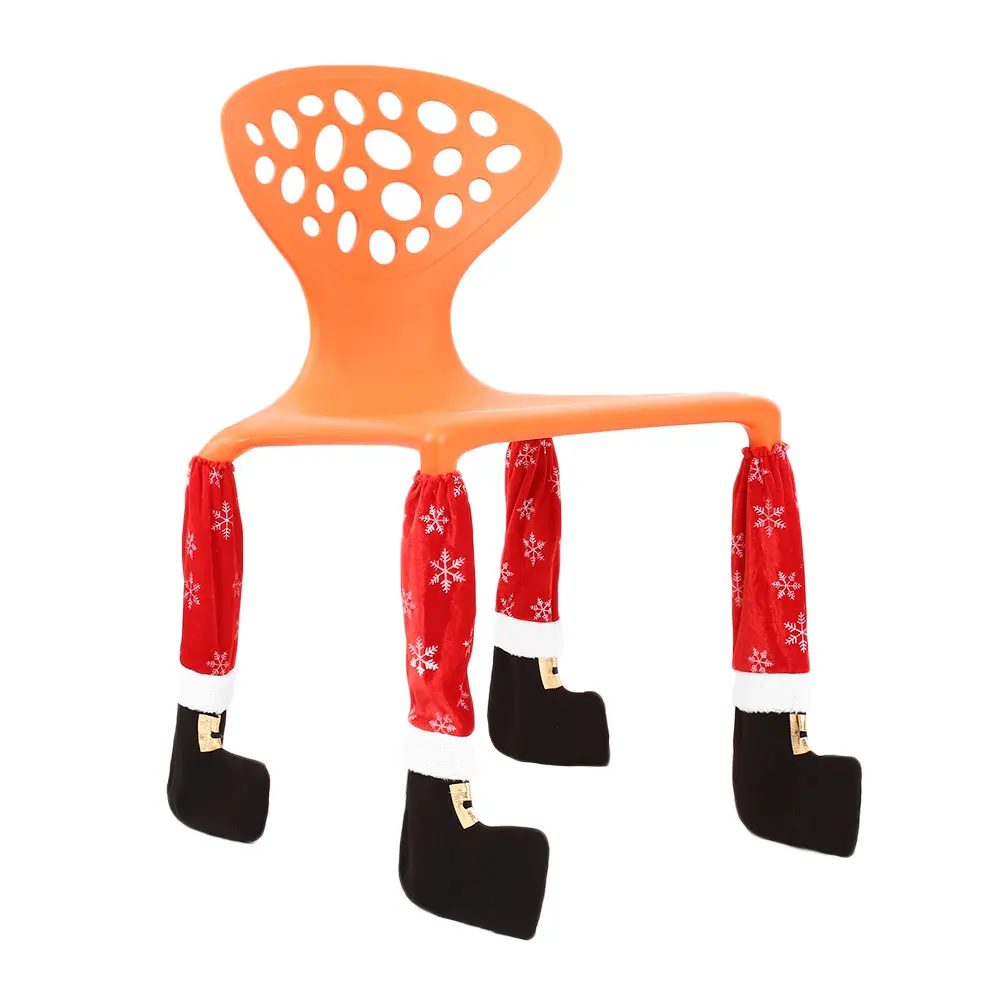 Милый Рождественский стул ножка стола чехол анти-скольжение против царапин Вечерние