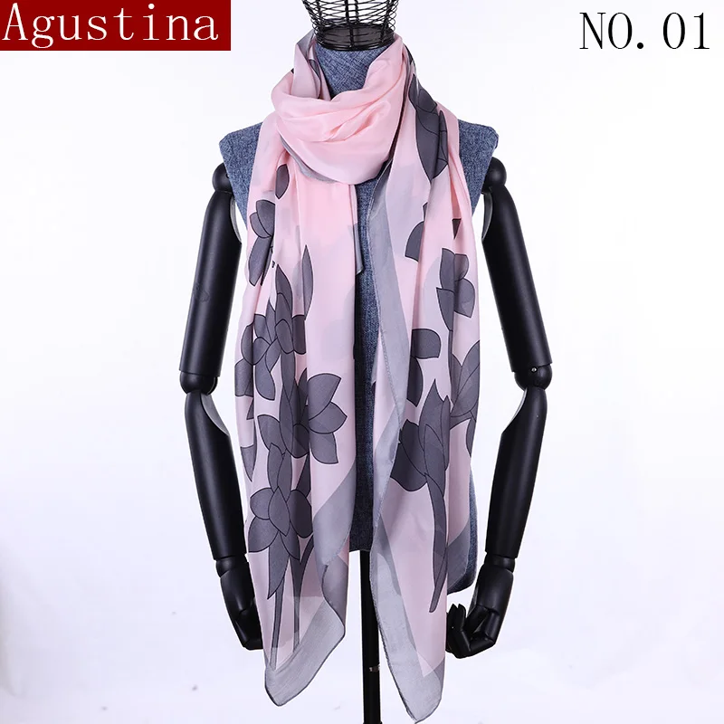 

2018 new 100% silk Print black spring summer fashion women silks cape scarfs female scarf stoles ladies shawls and wraps scarves