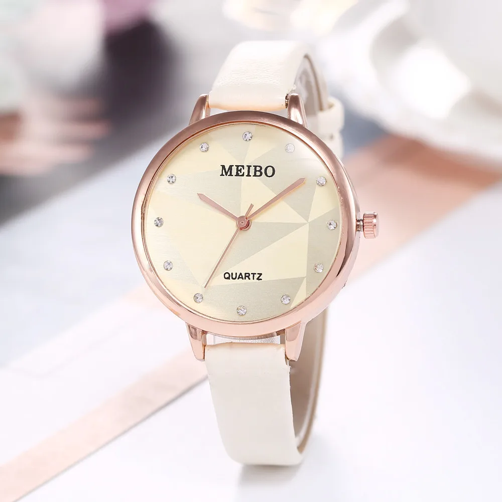 

MEIBO Fashion Simple Brand Women Watch Transparent Student Harajuku Small Leather Strap Ladies Clock Quartz Wrist Watches reloj