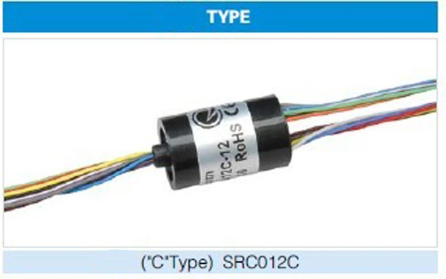

SRC-012C Conductive Slip Ring Gold-gold Double Contact Capsule Slip Ring 12 Channels 2A Dia. 12.4mm Mini Slip Rings Connector