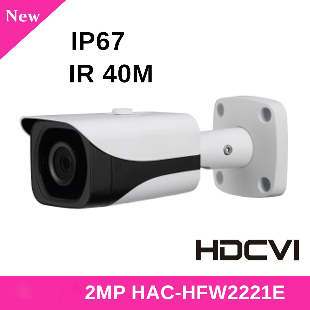 

DH 2MP Security Camera HAC-HFW2221E WDR HDCVI IR Bullet Camera HD and SD dual-output IR 40m for Outdoor IP67 CCTV Camera
