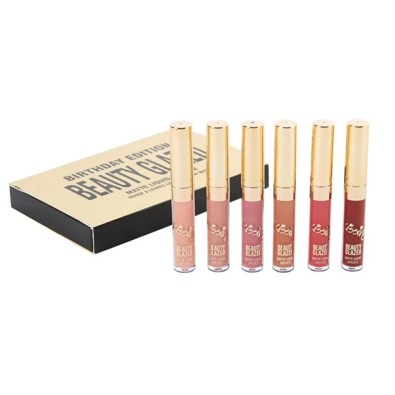 Fashion Beauty 6 pcs/set Lip Gloss Liquid Long-lasting Cosmetics Makeup Kit Matte Moisturing Lipstick Fashion Beauty 6 pcs/set Lip Gloss Liquid Long-lasting Cosmetics Makeup Kit Matte Moisturing Lipstick