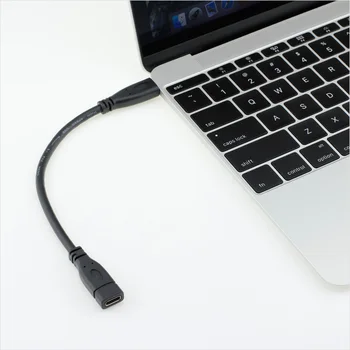 

20cm USB 3.1 Type C Port Data Charger Sync Extension Cable 10Gb/s USB-C Male to Female Cable for 12-inch Macbook ND998