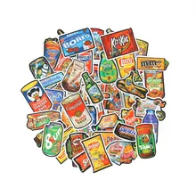 TD ZW 50Pcs Lot Funny Brand Snacks And Drinks Graffiti Stickers For Laptop Car Pad Luggage