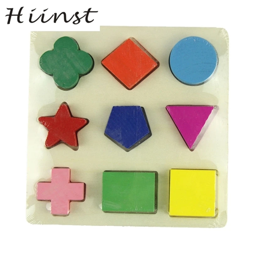 

HIINST Wooden Geometric Shapes Sorting Math Puzzle Preschool Learning Educational Game Baby Toddler Toys Children