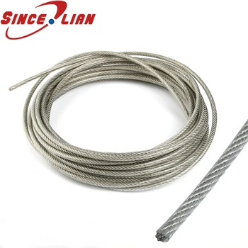 

Overall Diameter 5MM PVC Plastic Coated Stainless Steel Wire Rope 5MM Wire Rope With 3MM Stainless Steel Clothesline 1Meter
