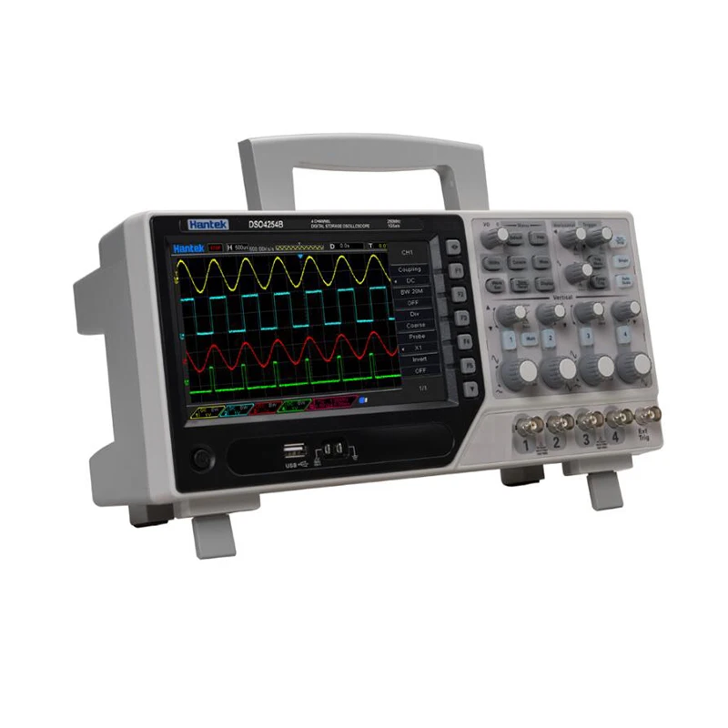 Hantek DSO4084B DSO4104B DSO4204B DSO4254B Digital Oscilloscopes 4CH 1GS/s Digital Storage Oscilloscopes+EXT+DVM+ Auto Range