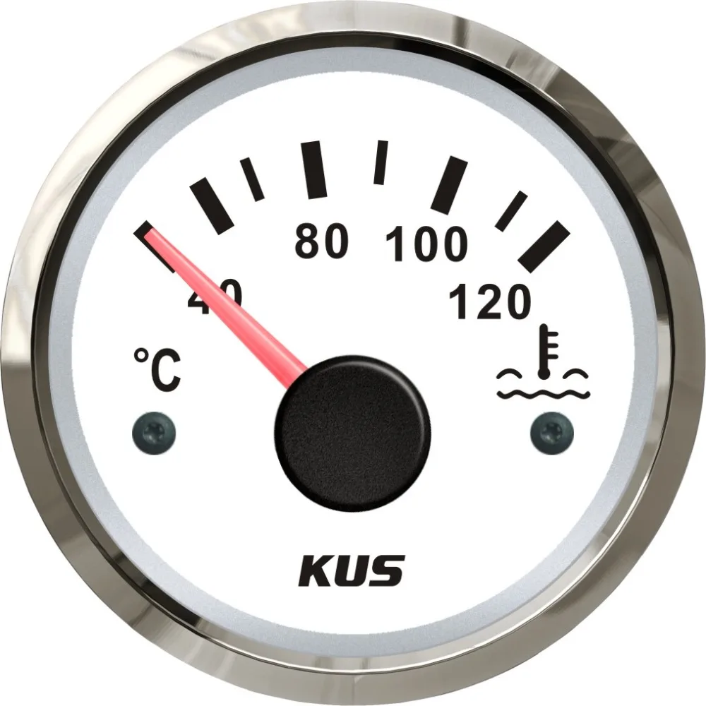 

KUS 2" Marine Engine Water Temperature Gauge 40-120 Degree Boat RV Car Temp Meter Gauge