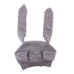 Зимнее пальто для маленьких мальчиков и девочек Earflap Дети длинными ушами кролика Кепки теплая мягкая шляпа