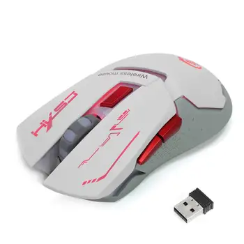 

Rechargeable 2400DPI Wireless Gaming Mouse 2.4G Battery Gamer 6 Buttons Mice Gaming Mouse Led Bloody # T10