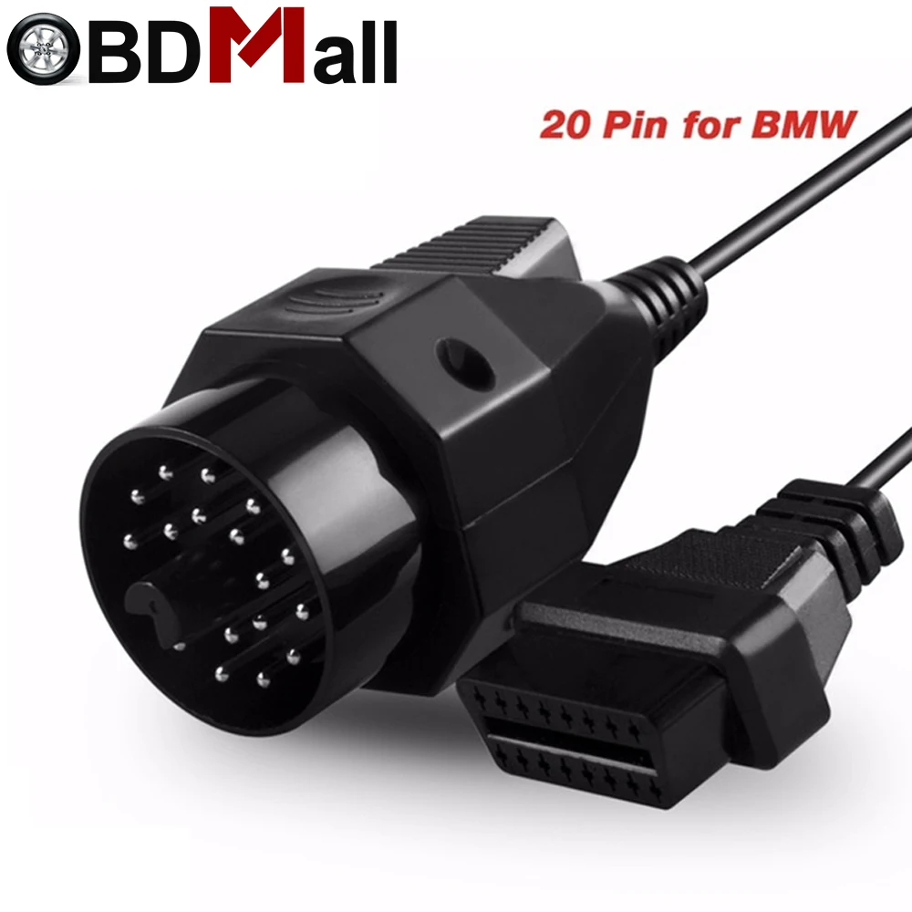 

For BMW 20 Pin ODB OBD2 Cable 20Pin To 16 Pin Female OBDII Cable For BMW 20 Pin For E35 E36 X5 Z3 Series Diagnostic Cable 20 pin