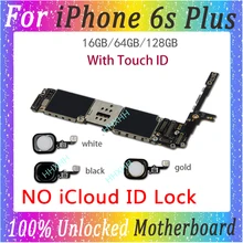 Оригинальная разблокированная материнская плата для iphone 6s plus, 16 ГБ, 32 ГБ, 128 ГБ, с отпечатком пальца, системная плата IOS с сенсорным ID