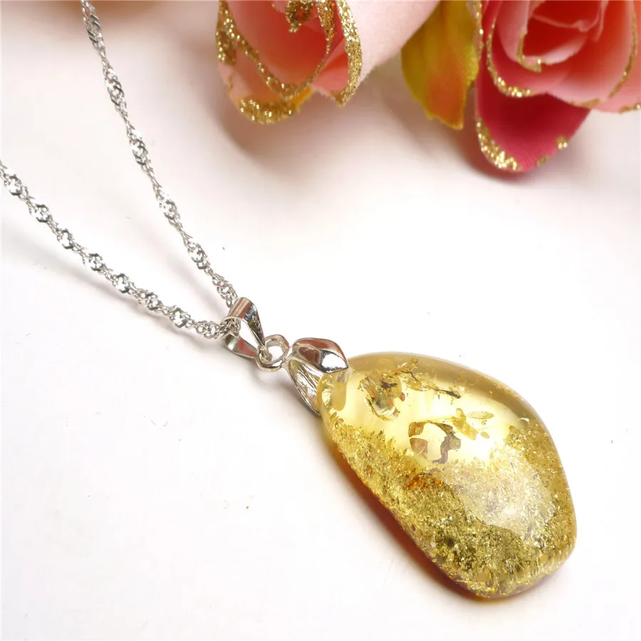 

28x18x8mm New Arrival Yellow Genuine Natural Stone Pendant Bead For Jewelry Making Necklace Waterdrop Crystal Pendant