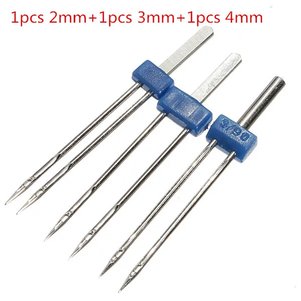 

3PCS/set Twin Double Needle Size 2.0/90, 3.0/90, 4.0/90 Sewing Machine Needles Pins