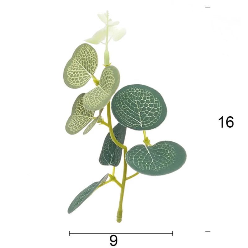 Одна ветка, Искусственные Шелковые Растения эвкалипта, ветка, домашний стол, свадебное Моделирование, декоративные принадлежности - Цвет: 1