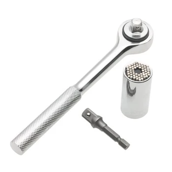 

3 PCS Multi Tool Gator Grip Universal Socket Wrench /Power Drill Adapter Tool Set Magic Hand Tools Repair Kit Dropshipping