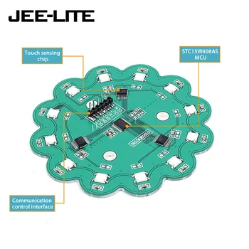 

RGB LED Flow Lamp Capacitive Touch Button WS2812B TTP224 DIY Water light module for Arduino AVR LED Spot Integrated Driver