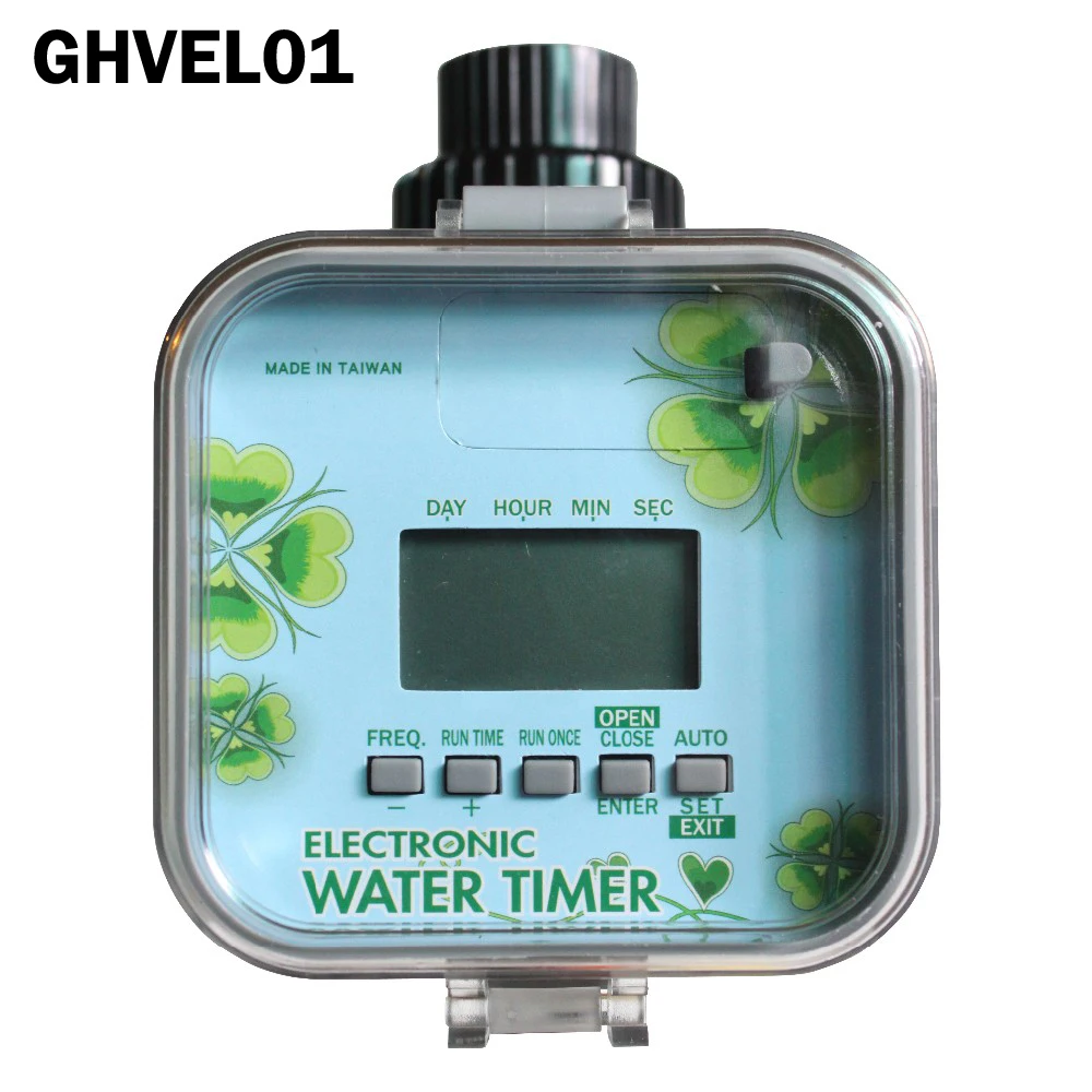 Easy LCD Solar Electronic water timer with rain sensor function adopt solenoid valve 5 keys to setting program | Обустройство дома