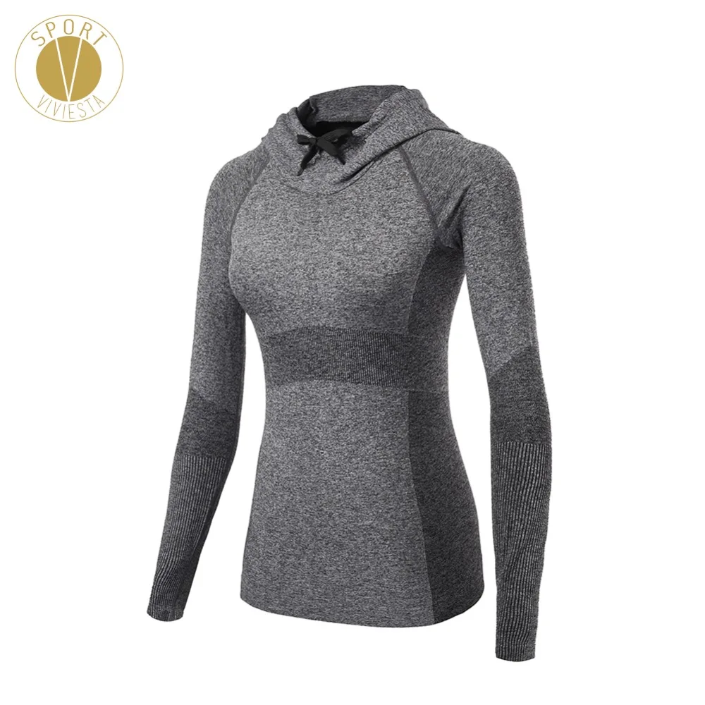 Slim Fit Long Sleeve Sports Hoodie Women's Running Training Active
