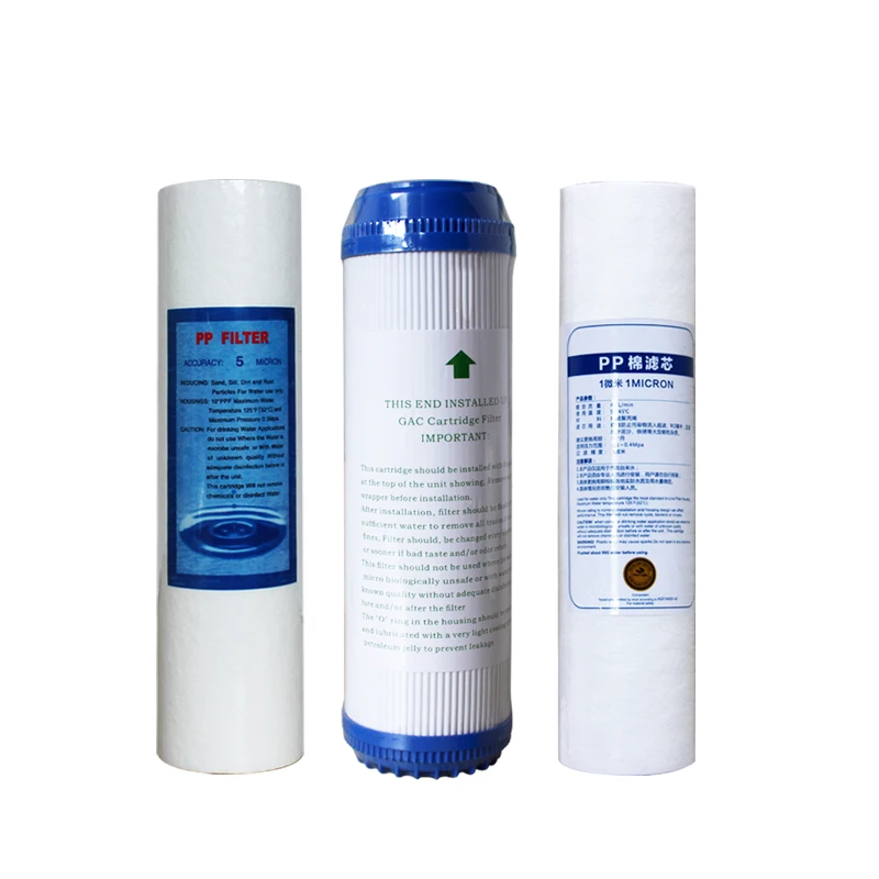 

1&5 Micron PP cotton filte Cartridge Activated carbon Water Filter Replacement Cartridge Reverse Osmosis 10" PP Cotton Filter