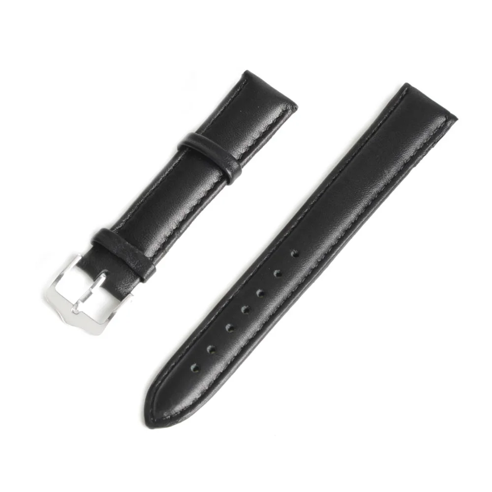 DIY 20mm Leather Watch Replacement Band Strap Watchband Black for Mem Women Dress Casual Gift SB0461 | Наручные часы