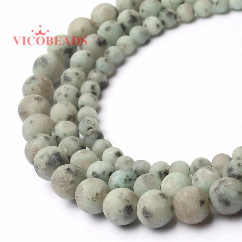 

Natural Stone Beads Dull Polish Matte Tianshan Blue Spot Round Beads For Jewelry Making 4 6 8 10 12mm Beaded Bracelet