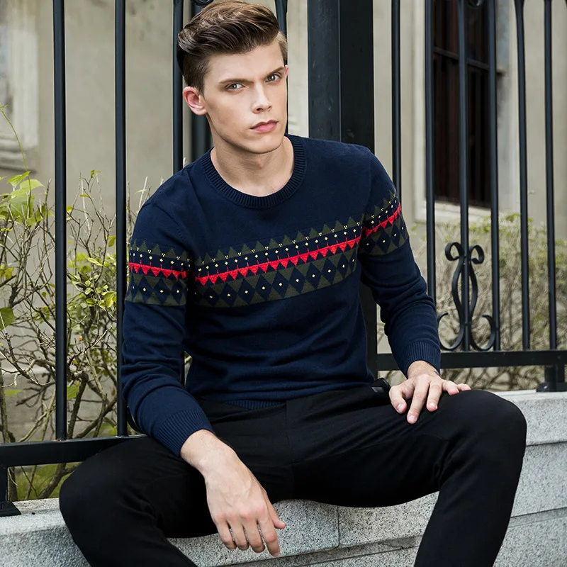 2017 Fashion Autumn Mens Sweaters Male O Neck Winter