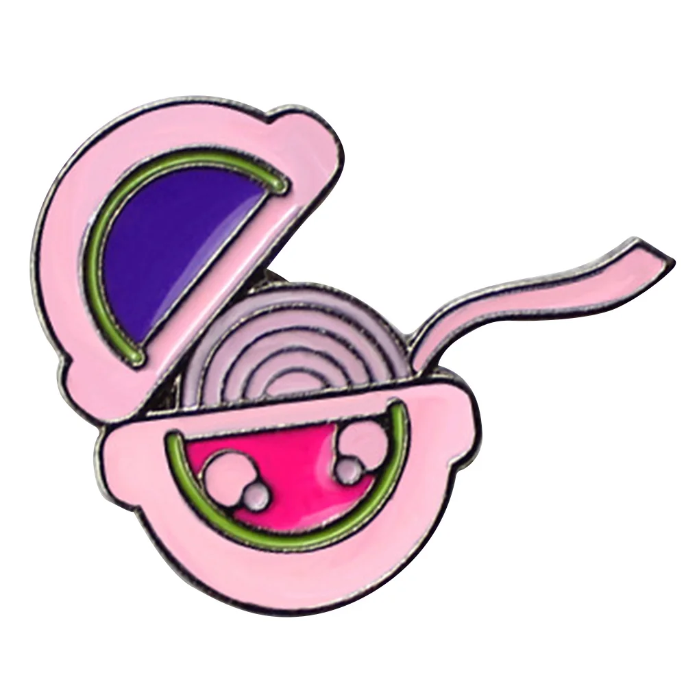 

Cute Bubble Gum Pin Pink Cartoon Circle Volume Roll Bubble Gum Brooch Chewing Gum Enamel Pin Badge Child Jewelry Gift
