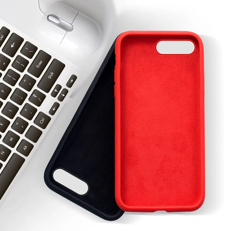 

AZiMiYO For iPhone 7 Original Offical Silicone Case upgrade For iPhone 8 7 all inclusive 360 mobile phone Soft case
