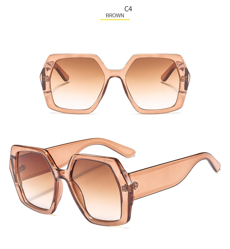 Longkeader, новинка, негабаритные солнцезащитные очки для женщин, фирменный дизайн, Роскошная большая оправа, винтажные очки, UV400, Gafas de sol 9044