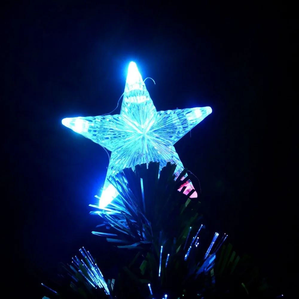 6' Artificial Fiber Optic w/ LED Lights Holiday Lighted Christmas Tree