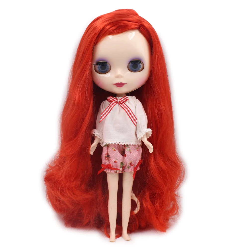 

Free shipping blyth doll 280BL1061 Red hair side parting normal body 1/6 30cm bjd neo gift toy