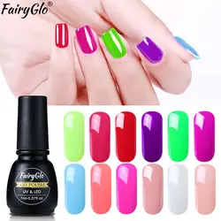 Fairyglo 7 мл UV LED Лаки для ногтей Soak Off Лаки для ногтей Краски gellak Гибридный Лаки Lucky лак полу постоянный эмаль, штамповка